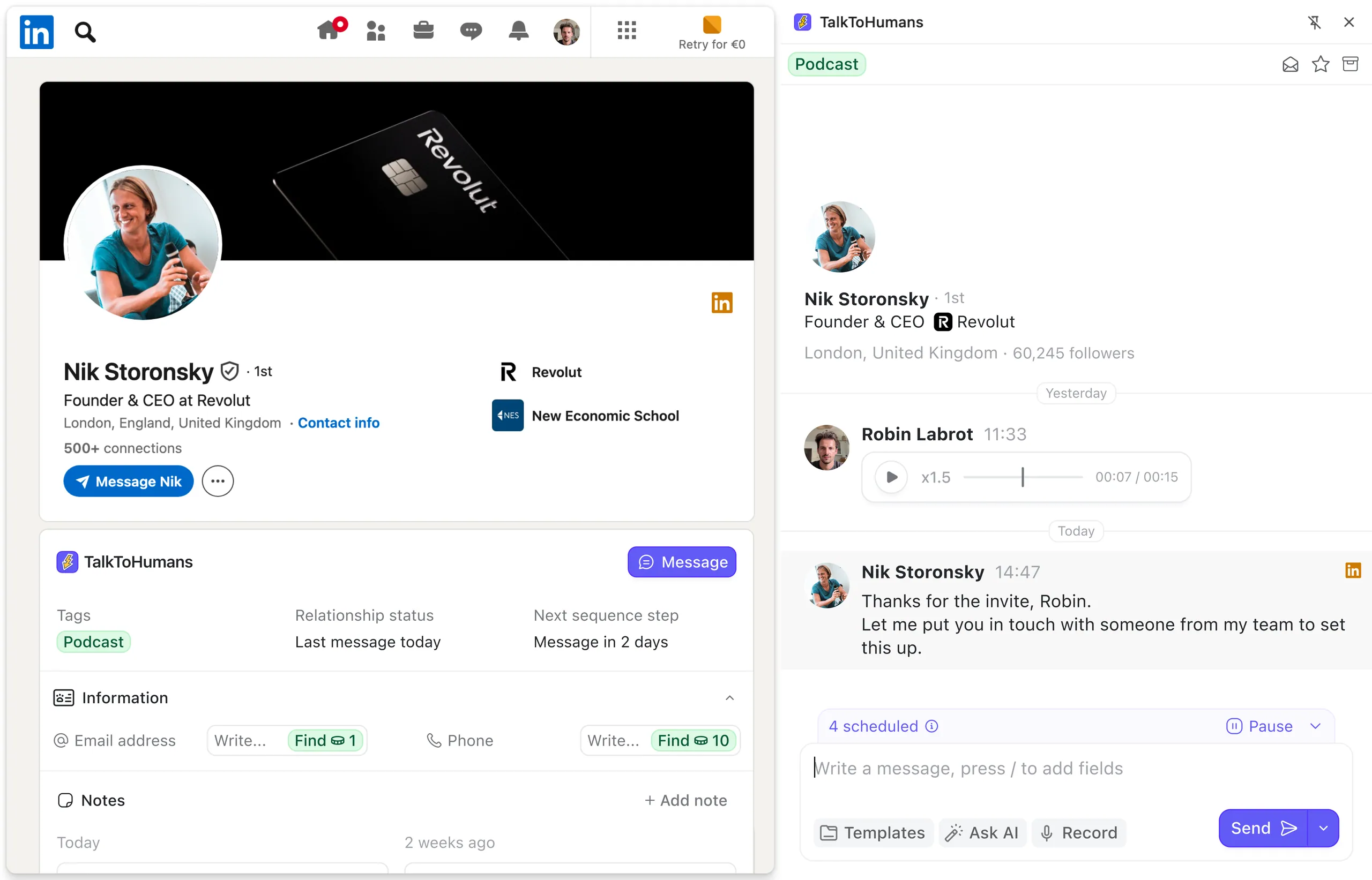 TalkToHumans — Smart embeds