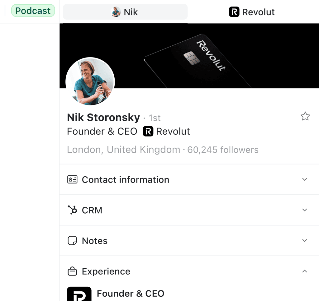 Enrich people and companies you talk to